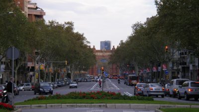 En gågata i Barcelona.