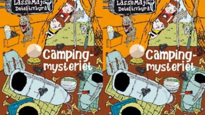 Lasse och Maja undersöker ett tält.