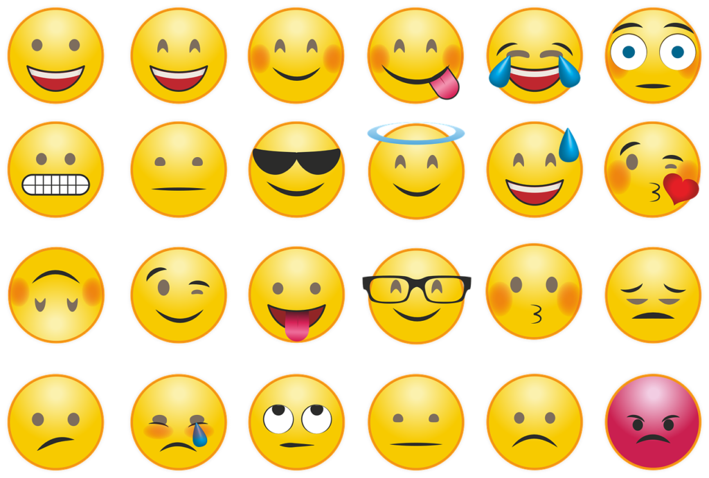 Många emojis
