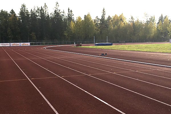 Foto på löparbanan.
