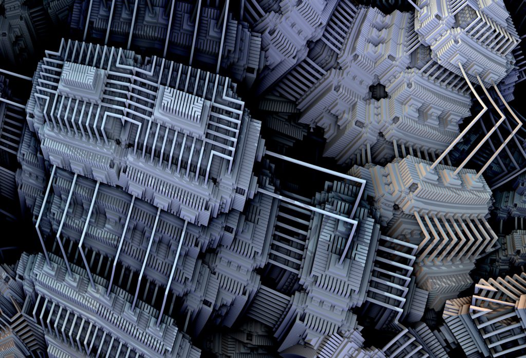 Grafisk bild på en kvantdator.