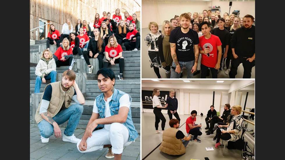 Fotokollage från föreställningen.