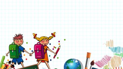 Två elever med ryggsäckar