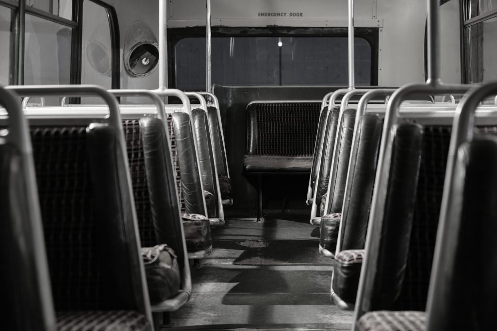 Säten på en buss.